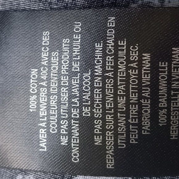 Size 3 M 38" Black & Grey Marble Long Sleeve Shirt - Picture 8 of 9